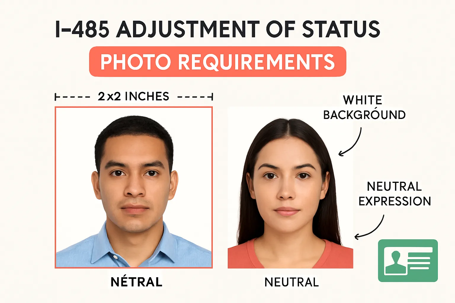 I-485 adjustment of status photo requirements guide